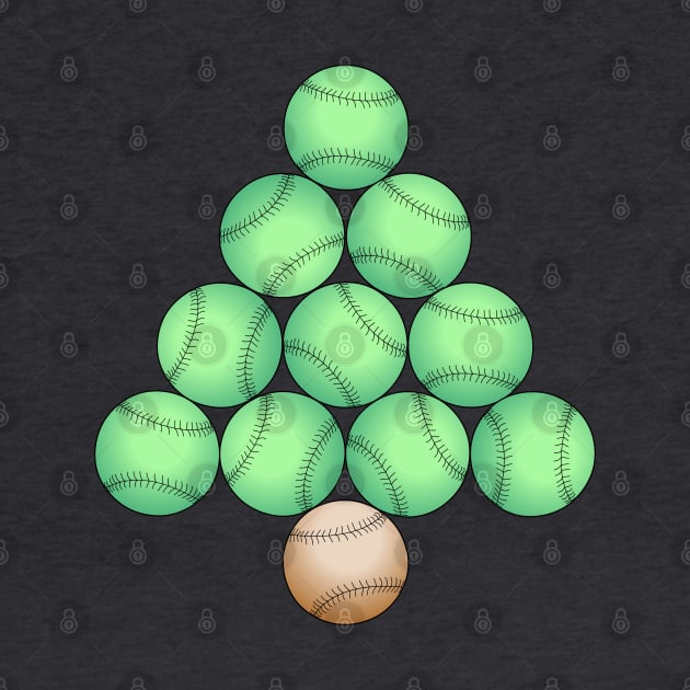 Baseball Christmas Tree by Barthol Graphics